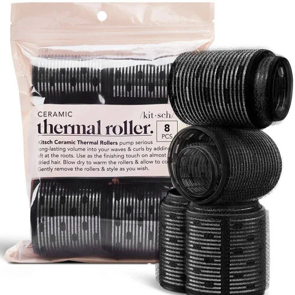 Ceramic Thermal Hair Rollers for Women - Self Grip Rollers for Blowout Look Long